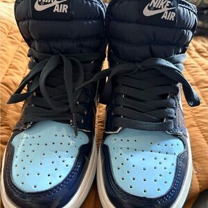 Nike Air High-Tops in Navy and Light Blue